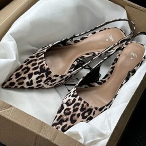 leopard kitten heel